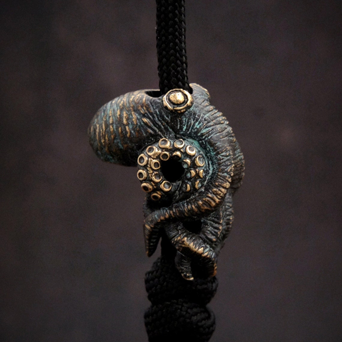 Paracord Survival Bracelet - Polpo Coltello in ottone Perline Outdoor