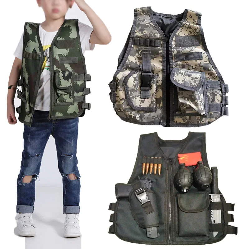 Outdoor Hunting Games For Kids - Fan Outdoor Gilet per bambini Tattico