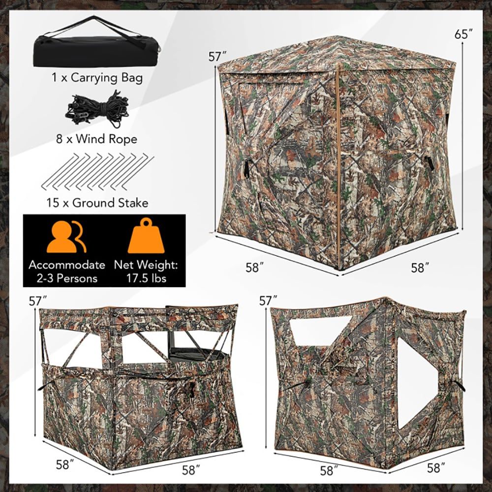 Outdoor Hunting Blinds - Capanno da Caccia Smontabile 5-in-1, per