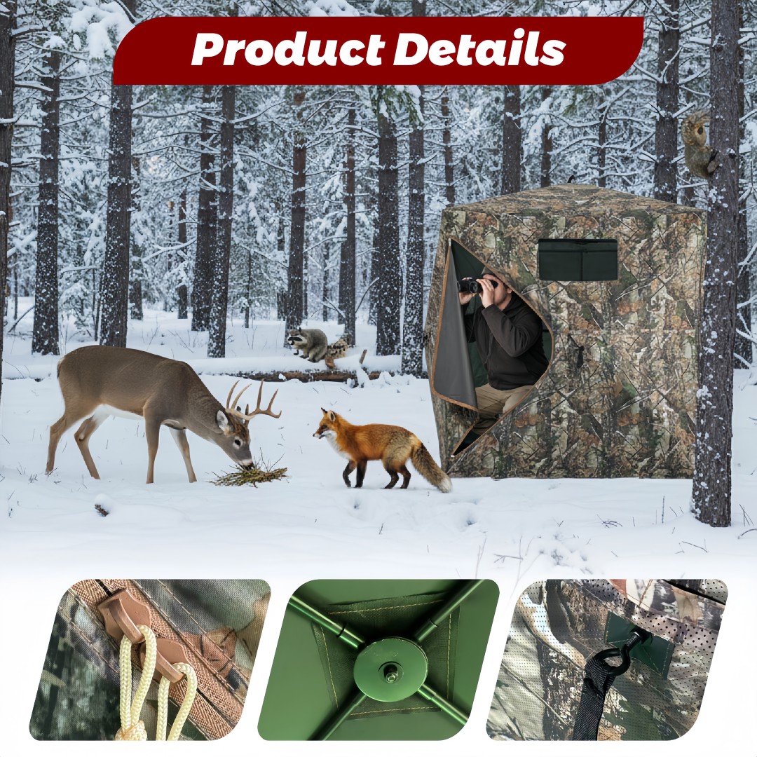 Outdoor Hunting Blinds - Capanno Mimetico Pop-Up per Caccia, Facile